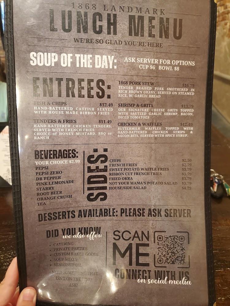 1868 Landmark Menu image 4